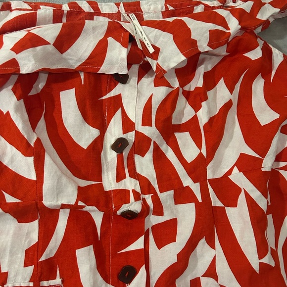 Anthropologie off the shoulder linen blend dress - Picture 12 of 13